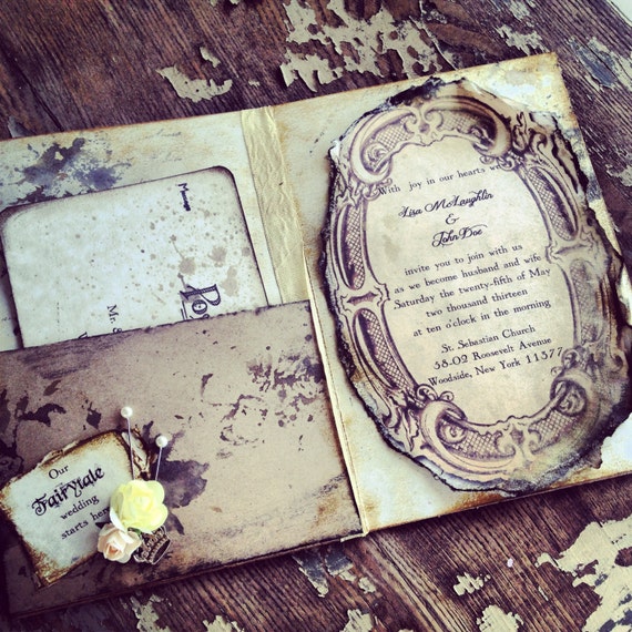 tale Wedding Invitations Fairy Book book similar on tale wedding fairy Items  to Etsy