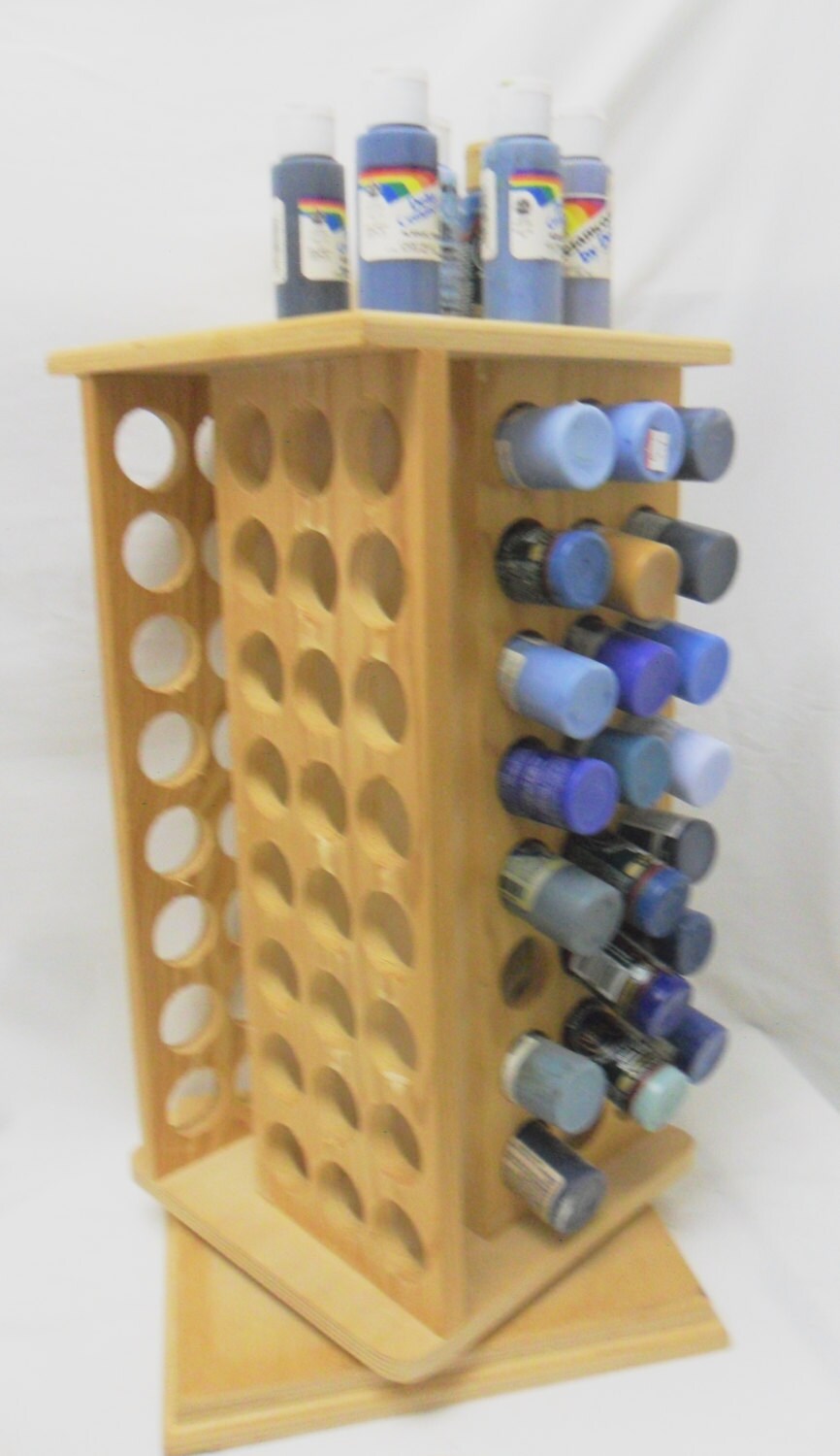 Acrylic Craft Paint Revolving Wooden Rack or Stand
