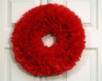Valentine's Wreath - Holiday Wreath - Red Wreath - Valentine's Wreath - Outdoor Wreath - Door Wreath - Indoor Outdoor Wreath - Bright Wreath
