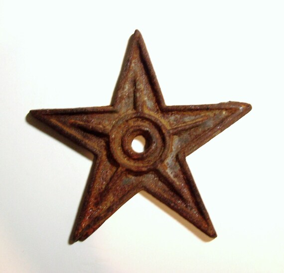 CAST IRON STAR Rusty Antique Architectural by MissAnthonysAttic