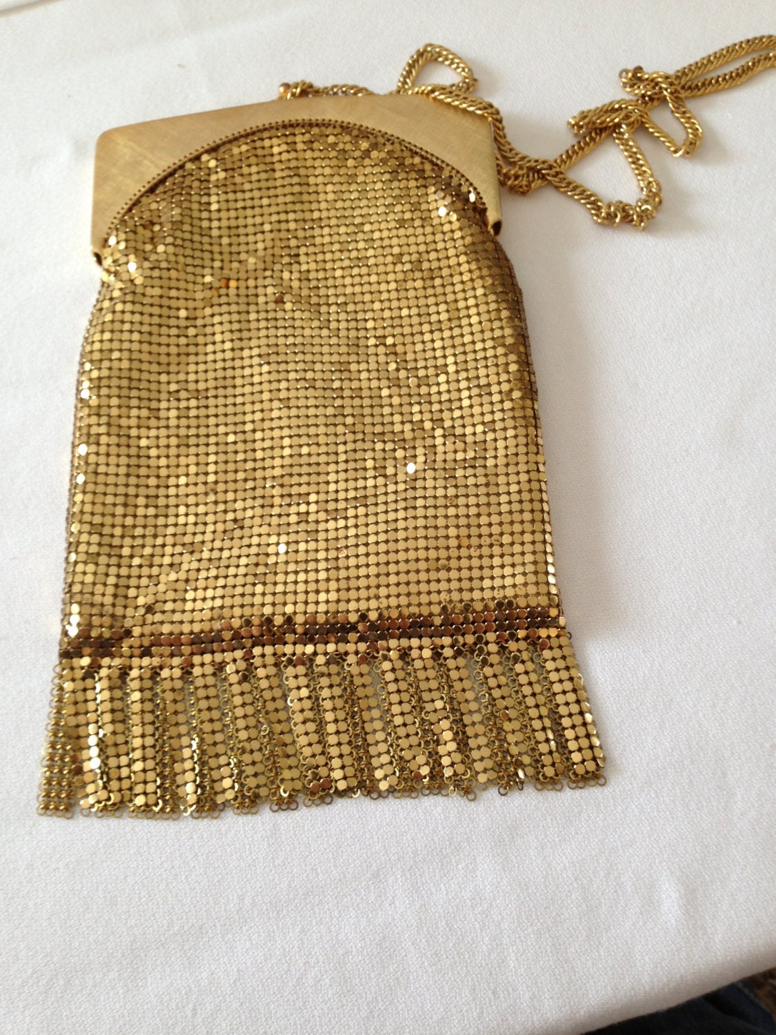 Vintage Whiting and Davis Gold Mesh Purse
