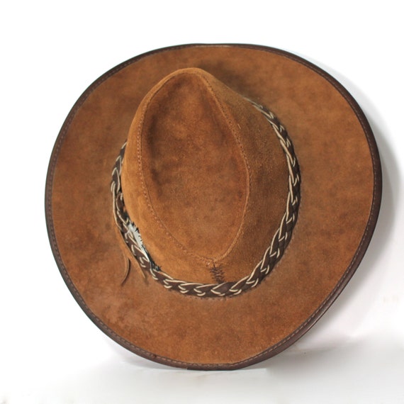 What Is Leather Made Of >> Vintage Leather Cowboy Hat handmade by San Zeno in CA What Is Leather Made Of >> Vintage Leather Cowboy Hat handmade by San Zeno in CA