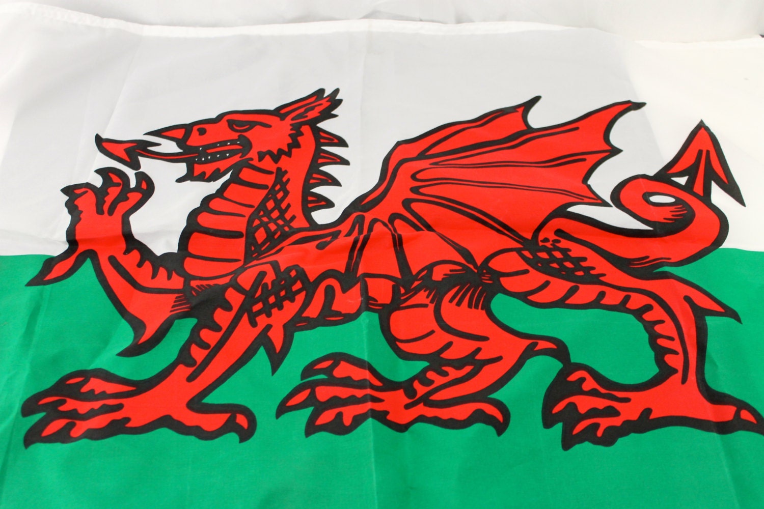 Vintage Welsh Dragon Flag Wales