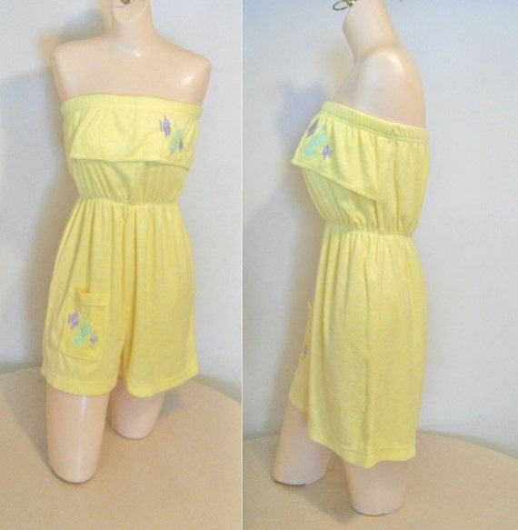Bathing Suit Coverup Swimsuit Cover Up Yellow Romper Women