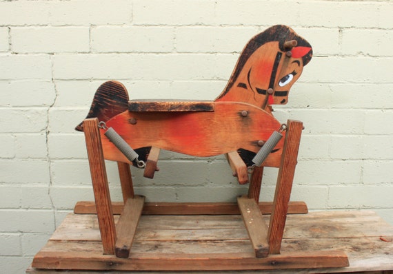 vintage spring rocking horse