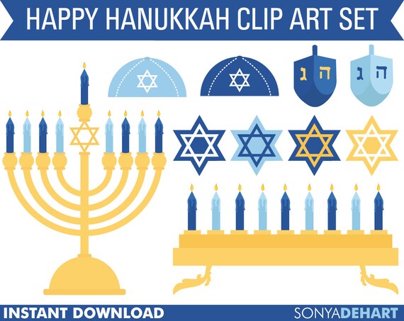 80% OFF Sale Hanukkah Clipart, Hanukkah Clip Art, Chanukah Clipart, Jewish Clipart, Jewish Clip Art, Dreidel Clipart, Menorah Clipart Il_570xn