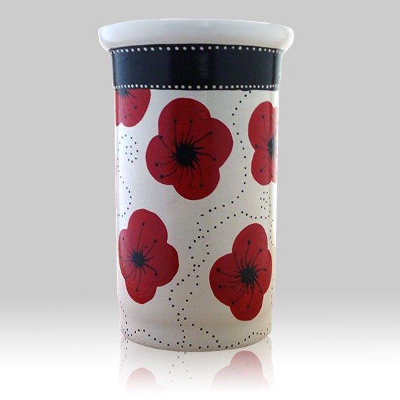 Wine Bottle Holder Hand Painted Terra Cotta For a Whimsical