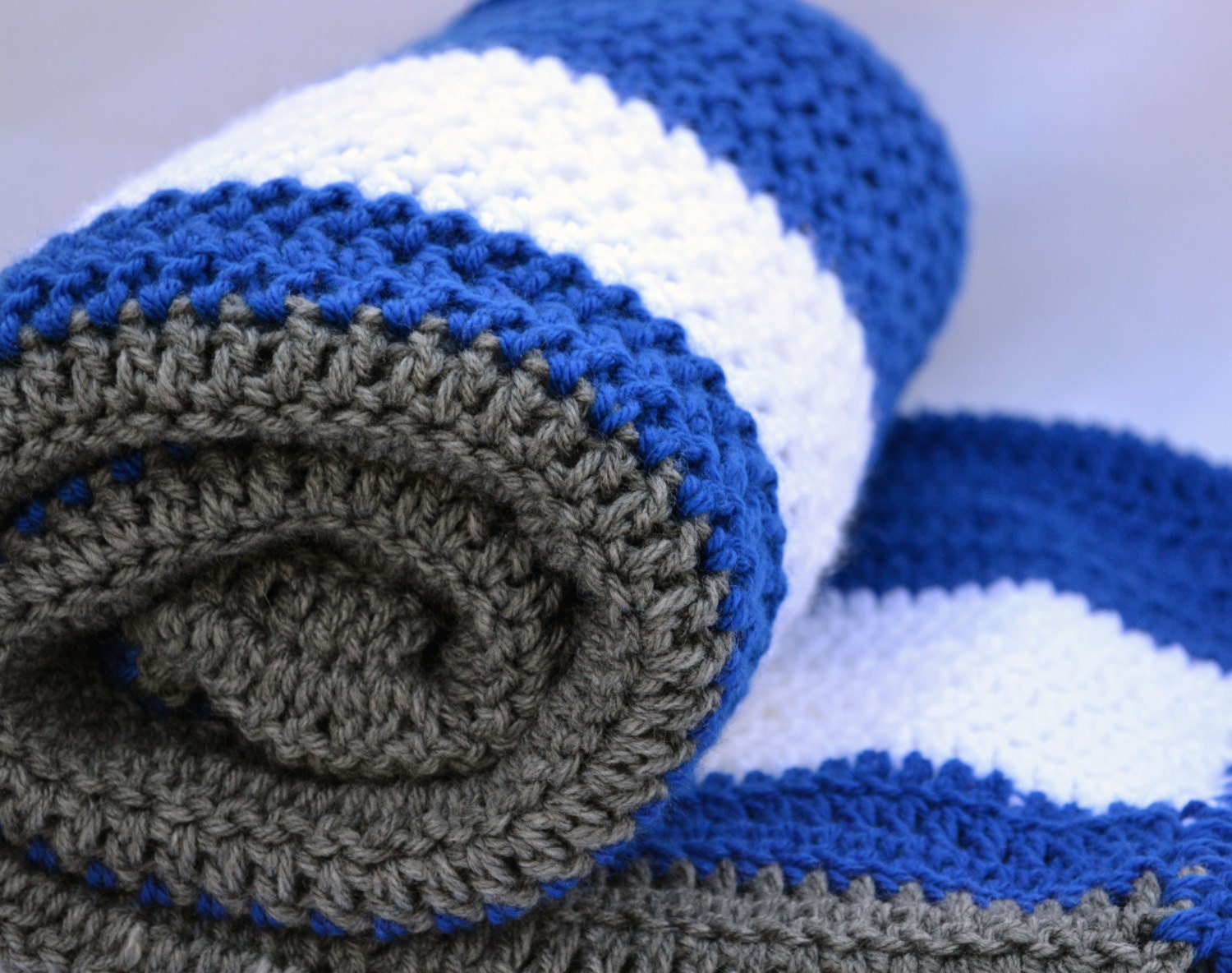 Personalized Sports Knit Baby Blanket by BlazingNeedles on ...