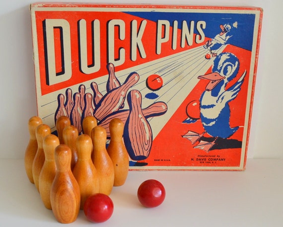 vintage bowling set