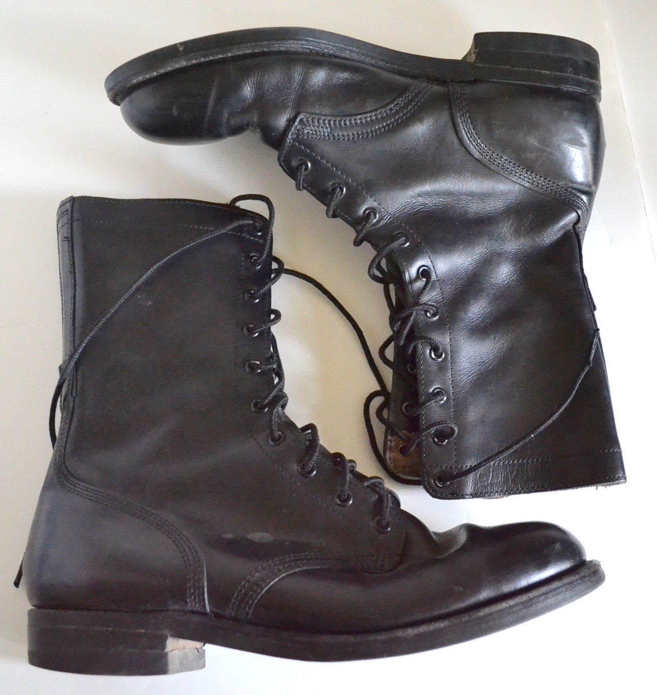 Vintage Military Leather Jump Boots Men or Women US Army Issue