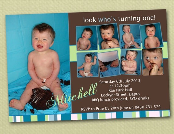 Cake Smash Birthday Invitations - You Print Il_570xn