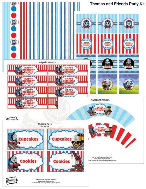 Thomas and Friends Deluxe Party Kit by MetroEvents on Etsy