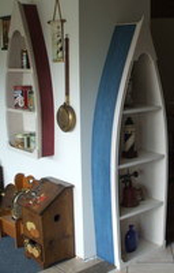 6 Foot row Boat Bookshelf Bookcase shelf Nautical cabin and