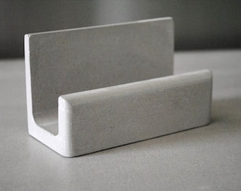 SALE! Concrete Business Card Holder / Business Card Stand / Business Card Display / Office Organization