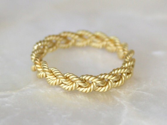 18k Gold Braided Ring