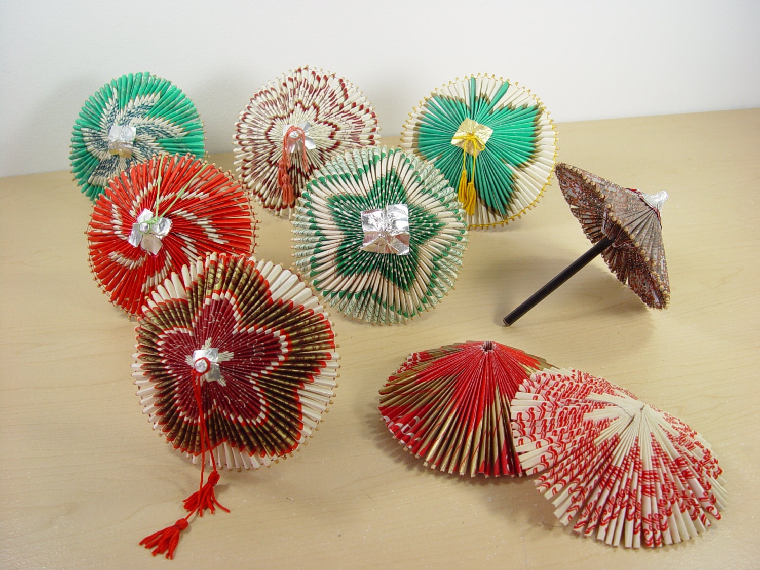 Vintage Wagasa Cigarette Umbrellas Tramp Folk Prison Trench