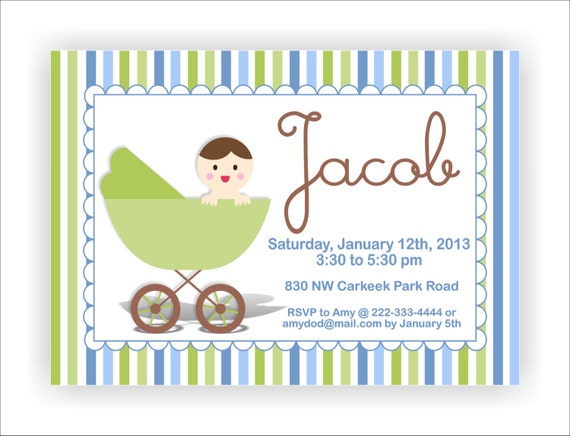 sweet baby boy birthday party Invitation printable by kasefazem