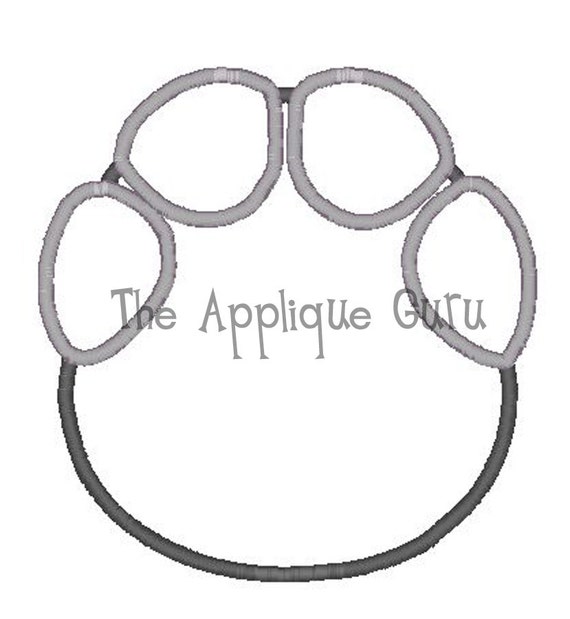 Elephant Footprint Applique Machine Embroidery Design