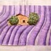 RESERVED for Alice____Provence France landscape, lavender fields, large original watercolor 12x16