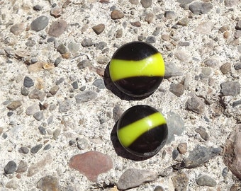 Fused Glass Magnet Set, Strong Refrigerator Magnet Set, Magnet Black and Yellow, Bumble Bee Magnets, Glass Magnets, Kitchen Magnets, Home