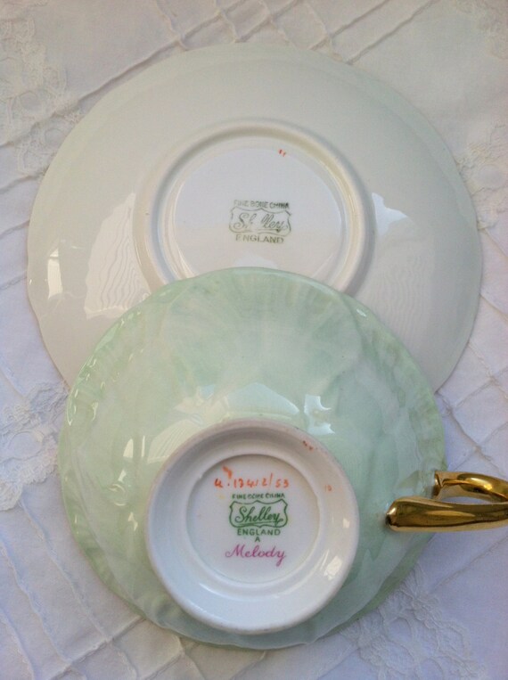 Antique Shelley Bone China England Footed Chintz Melody