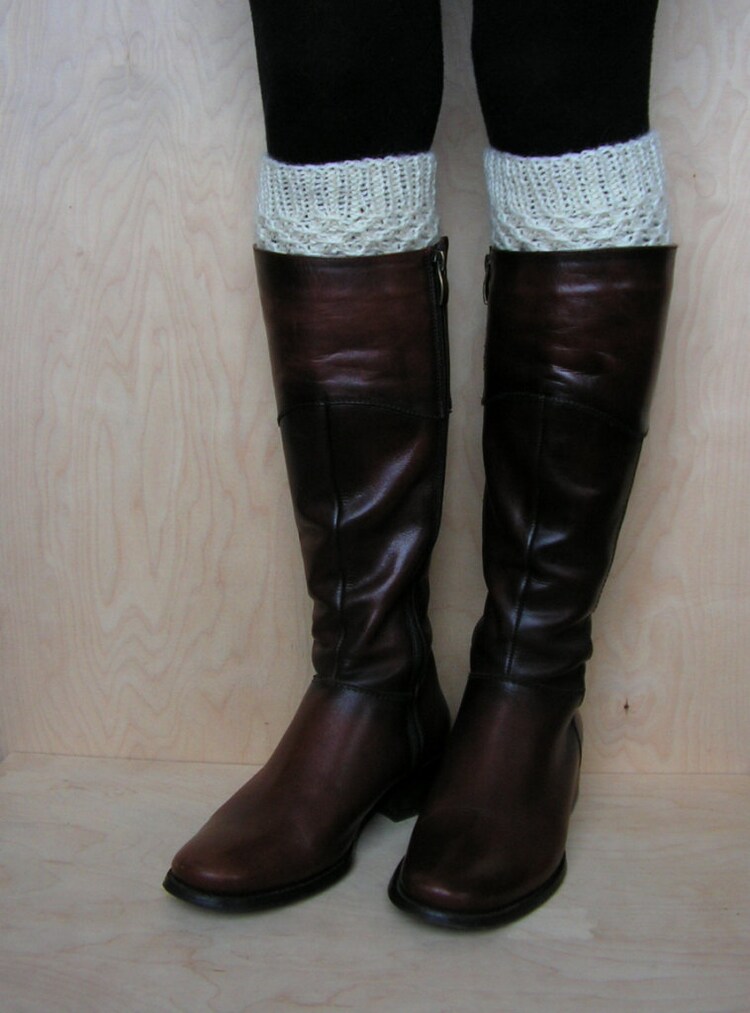Knitted Boot Cuffs Leg Warmers Boot by KnittingsWithSense