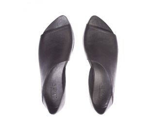 flat black evening shoes uk