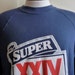 vintage 90's Super Bowl XXIV souvenir commemorative dark blue fleece men's/unisex graphic sweatshirt, Super Bowl 24, Louisiana superdome