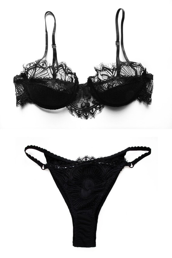lace lingerie bra and panties set
