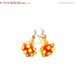 Orange Yellow Earrings, Lampwork Earrings, Pumpkin Earrings, Halloween Earrings, Glass Bead Earrings
