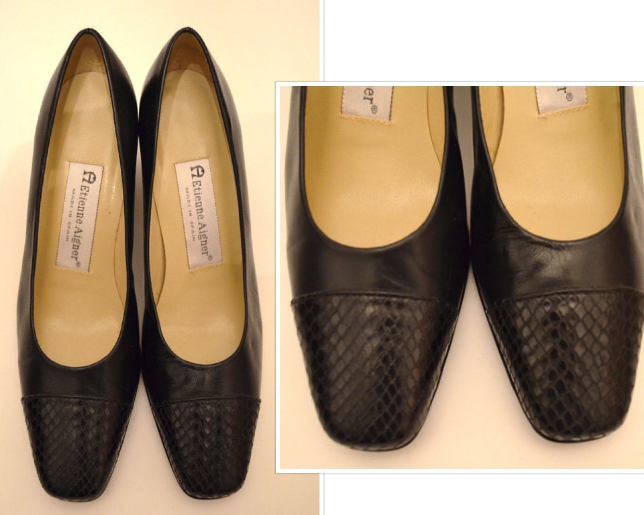 Etienne Aigner Dress Shoes Size 5.5 Black Vintage Shoes