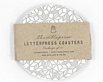 letterpress coasters