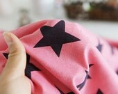 Cotton Jersey Knit Stars - Pink - per Yard (59 x 36") 37677 - 227