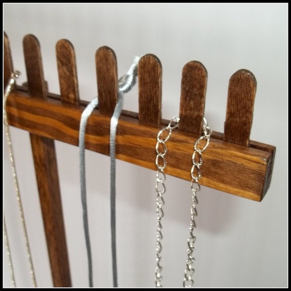 Wood Long Chain Necklace Display Tall Necklace Hanger