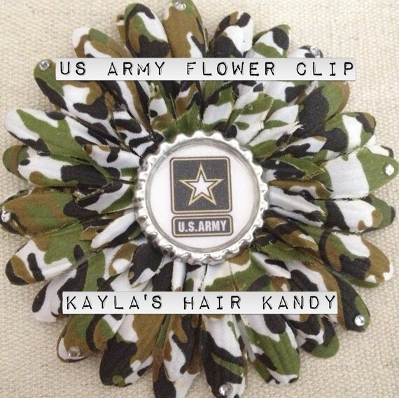 US Army Flower Clip