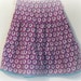 Girl's tiered skirt, Purple ruffled skirt, Girl's Handmade Skirt, Purple and Teal , Size 7, OOAK