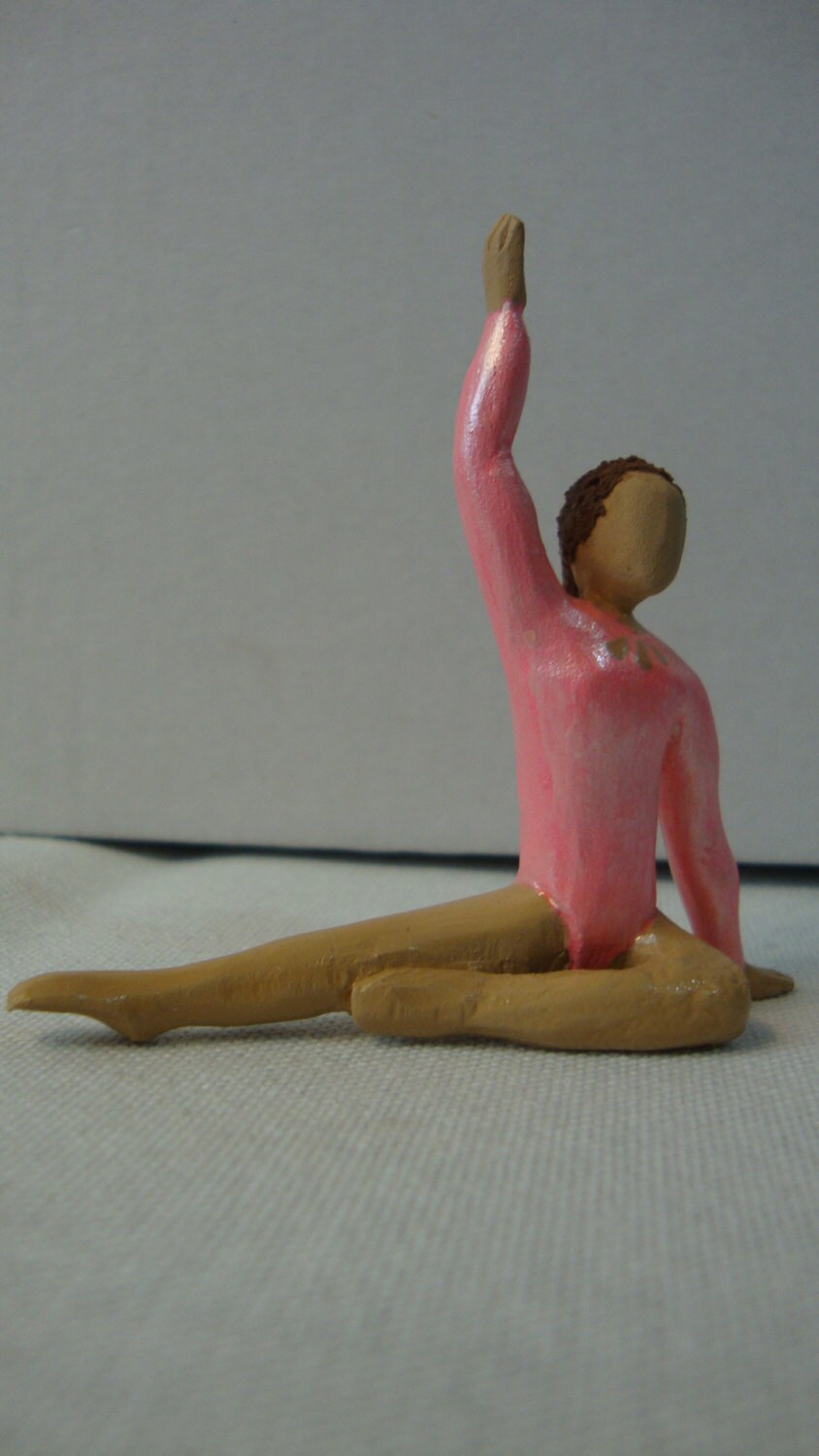 Hand Carved Gymnastic Figurine