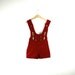 Vintage Shortall Lederhosen in Ruby Red Velvet 4T