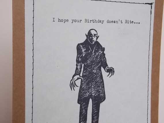 Items similar to Funny Birthday Card - Nosferatu the Vampire Birthday ...