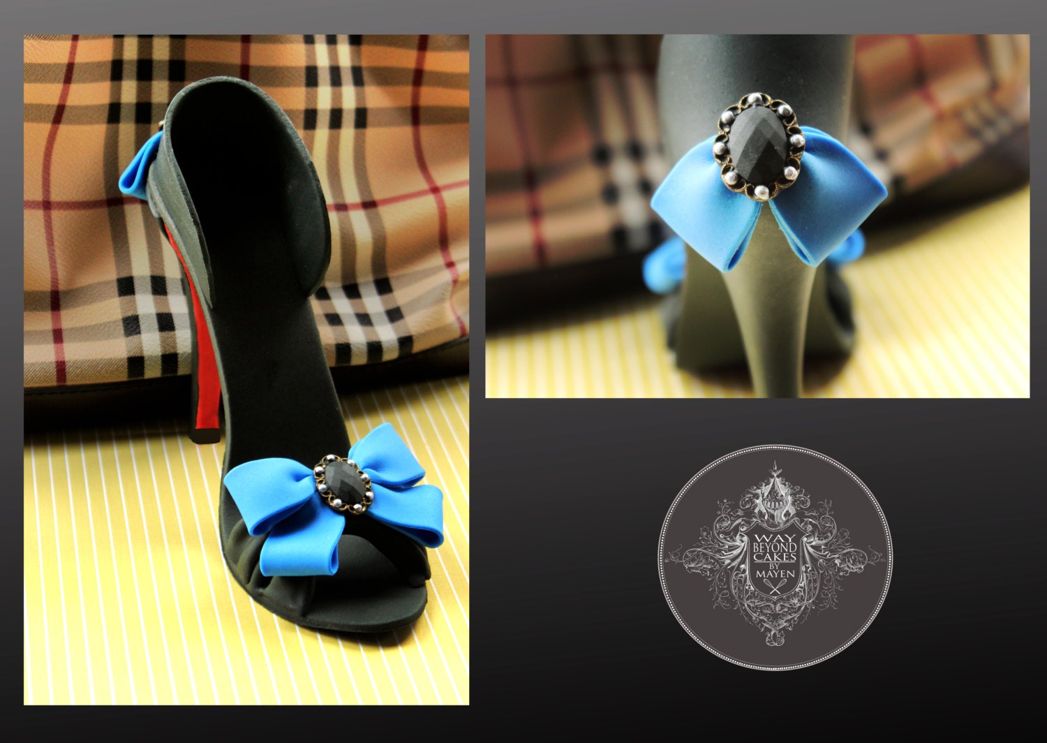 Set of 5 Gumpaste Shoe silicone mold package Two Heel