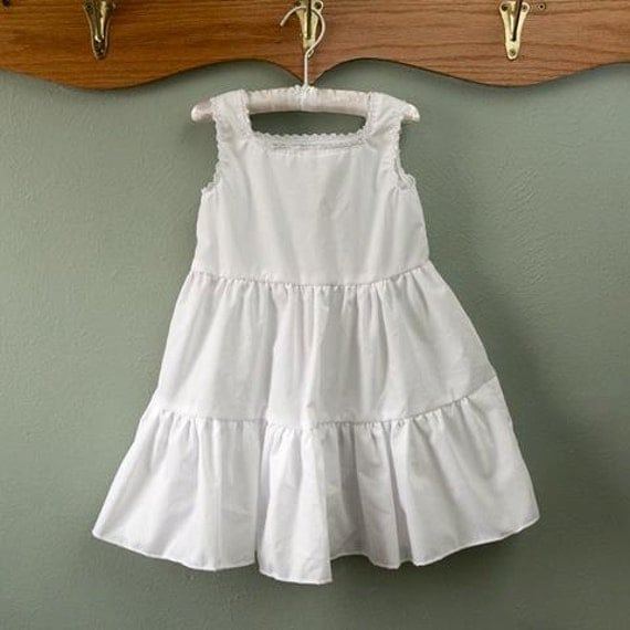 Girls white full slip toddler slip vintagestyle child's