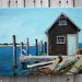 Nautical Art . Coastal Maine Lobster Shack ,Sea Scape , Original Wall Art , Oil paints on Canvas.