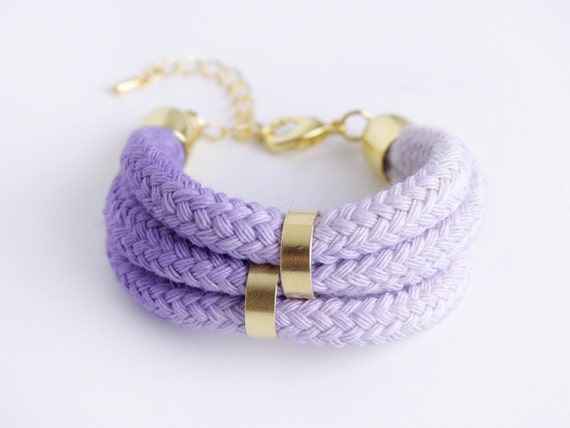 Purple Rain - Dip Dye Bracelet in lavender and creme