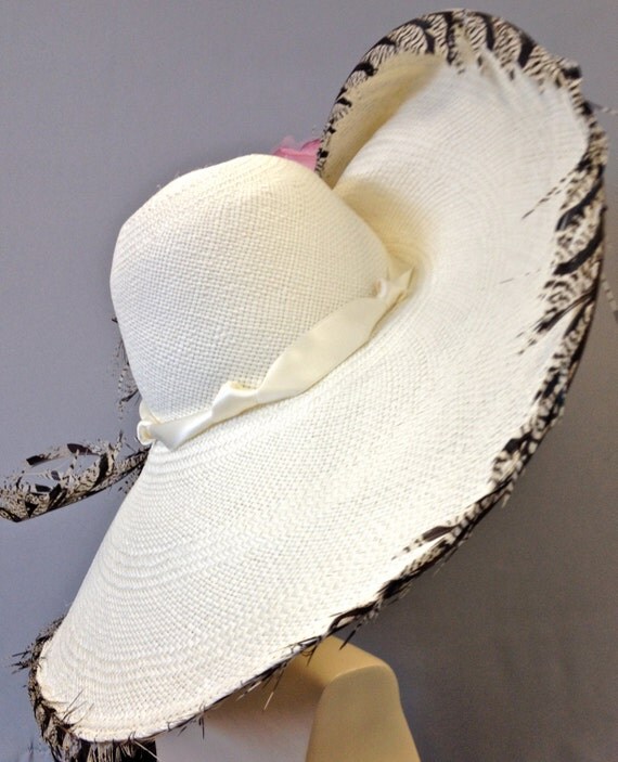 Kentucky Derby Hat Ivory Panama Straw Women's Hat Church