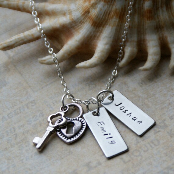 Valentine's Necklace Personalised Valentine Gift by RubysCharms