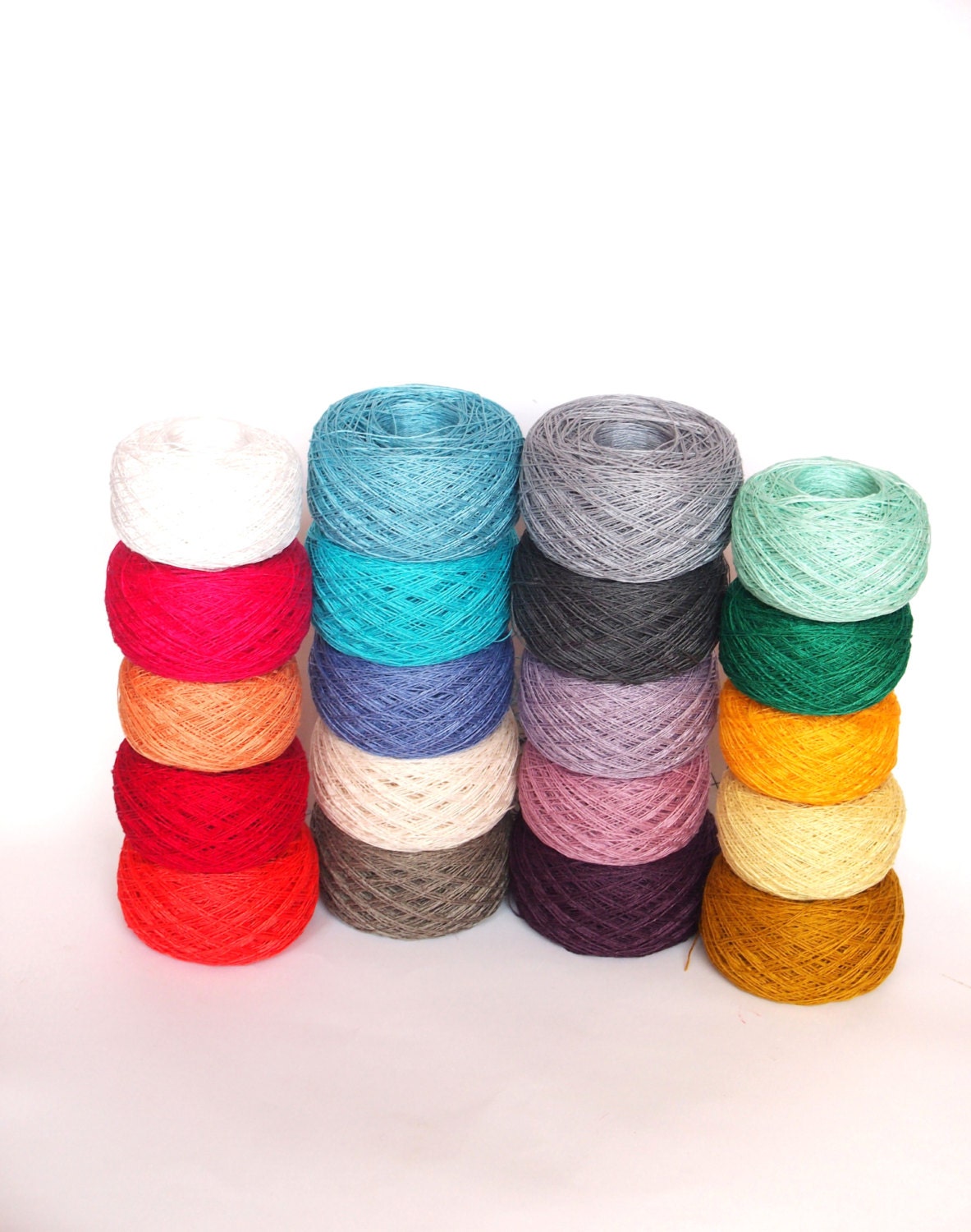 20 Balls LINEN YARN 100% Linen Yarn Various Colors High