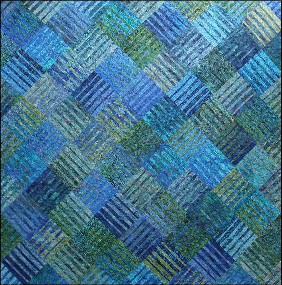 Underground Blues Quilt Pattern Blue by UndercoverQuilts on Etsy