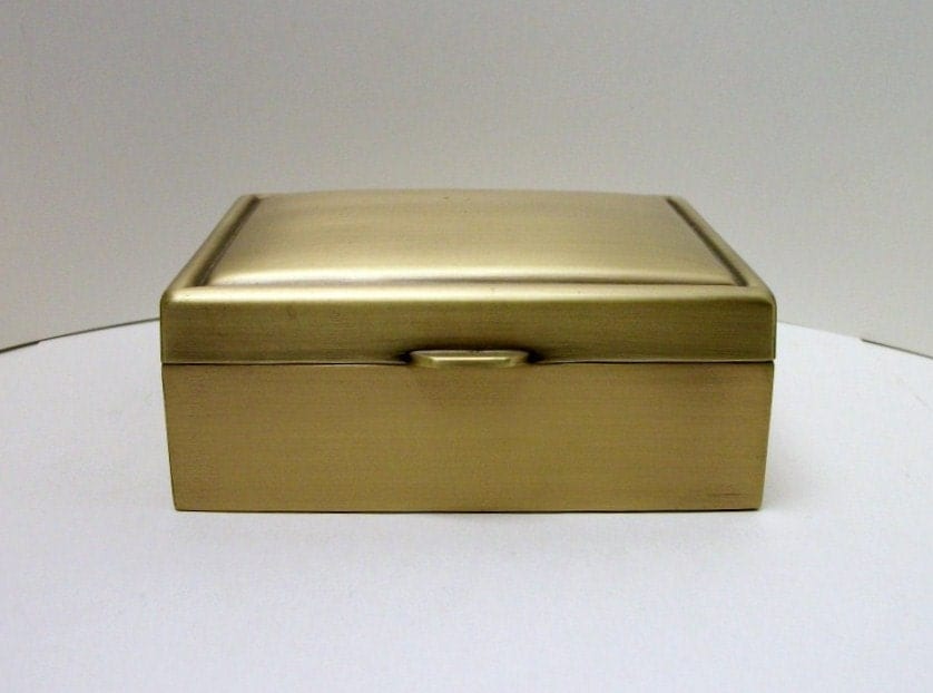 Vintage Things remembered Jewelry Box Brass