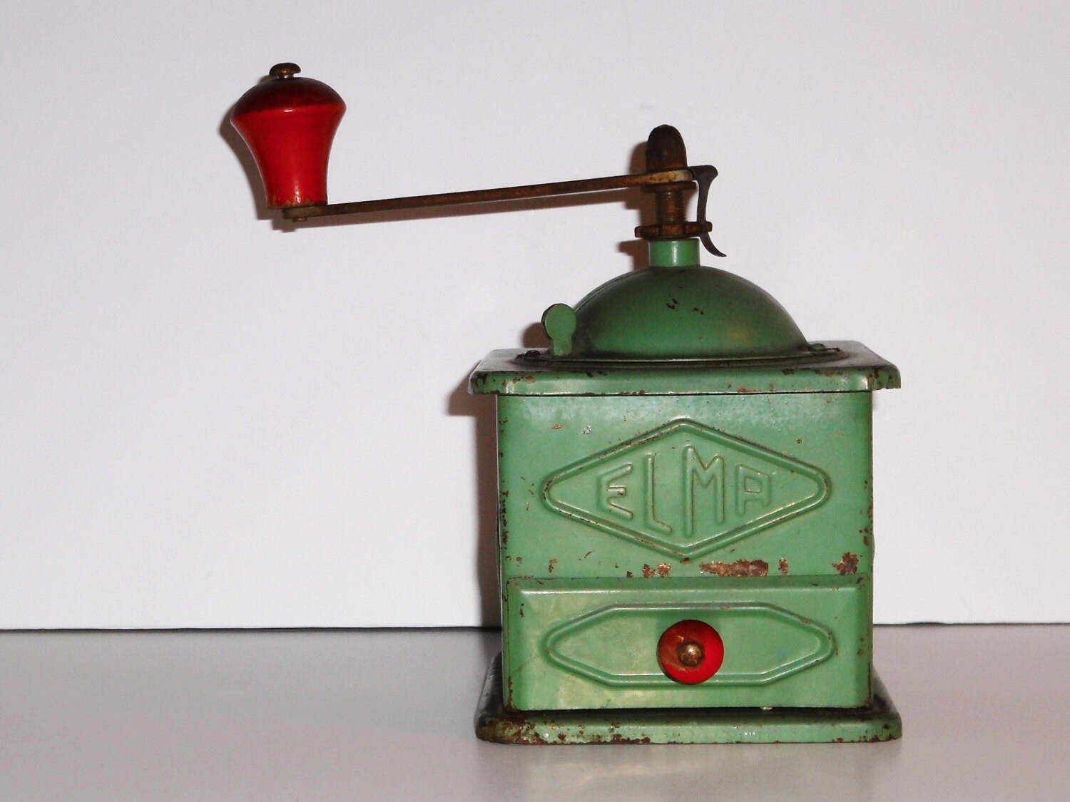 Antique Coffee Grinder / Green Grinder ELMA