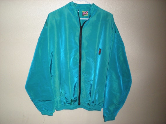 90s iridescent surf style windbreaker by THEVIRTUALMALL on Etsy